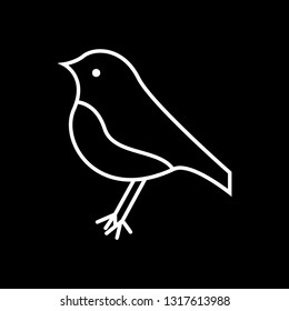 Bird icon flat. Illustration of bird vector sign symbol - Vector