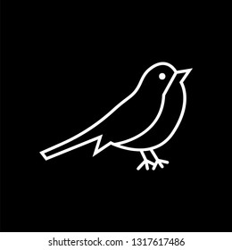 Bird icon flat. Illustration of bird vector sign symbol - Vector