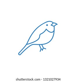 Bird icon flat. Illustration of bird vector sign symbol - Vector