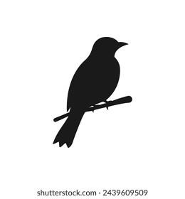 Bird icon flat style isolated on white background. Vector illustration