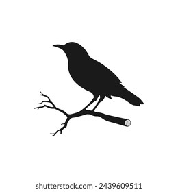 Bird icon flat style isolated on white background. Vector illustration