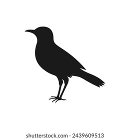 Bird icon flat style isolated on white background. Vector illustration