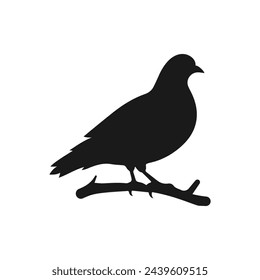 Bird icon flat style isolated on white background. Vector illustration