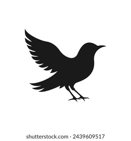 Bird icon flat style isolated on white background. Vector illustration
