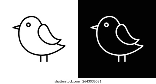 Bird icon Flat style logo vector. perfect for UI designs