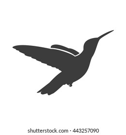 Bird Icon. Flat vector illustration in black on white background. EPS 10