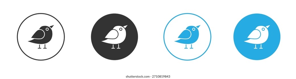 Icono de pájaro. Plantilla de diseño de iconos gráficos