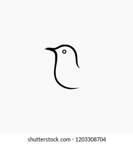 Bird Icon in Hand Drawing Doodle Style, Suitable for Nature Concept.