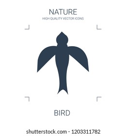 bird icon. high quality filled bird icon on white background. from nature collection flat trendy vector bird symbol. use for web and mobile