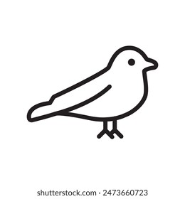 Bird Icon Ideal for Wildlife and Nature Illustrations