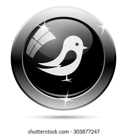 Bird icon. Internet button on white background. EPS10 vector 