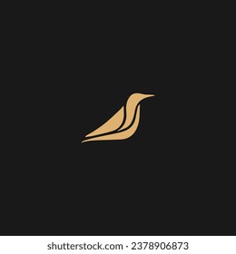 Bird icon isolated logo, Bird minimal concept logo, svg