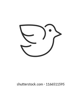 Bird icon isolated on white background. Dove symbol modern, simple, vector, icon for website design, mobile app, ui. Vector Illustration