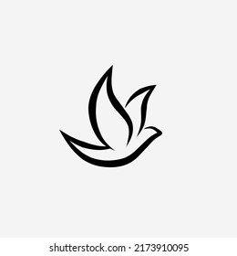 Bird icon isolated on white