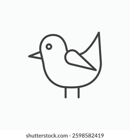 Bird icon isolated on white background