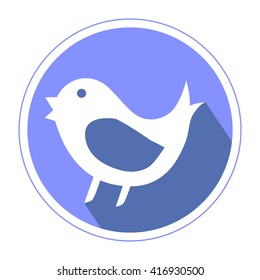 Bird icon isolated on white background flat design