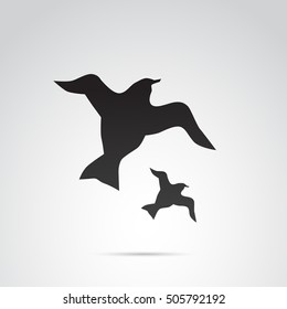 Bird icon isolated on white background. Vector art.