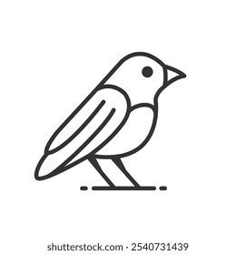 Bird icon isolated vector illustration on white background.