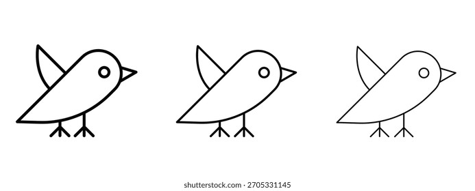 Bird icon linear style sign for mobile concept and web design.