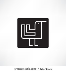 Bird icon. Logo design