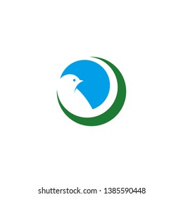 Bird icon logo design vector template