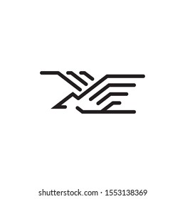 Bird icon logo design vector template