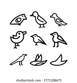 bird icon or logo isolated sign symbol vector illustration - Collection of high quality black style vector icons
