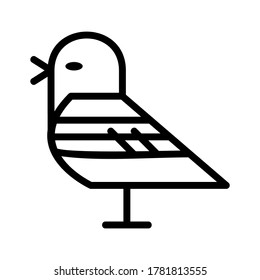 bird icon or logo isolated sign symbol vector illustration - high quality black style vector icons
