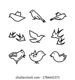 bird icon or logo isolated sign symbol vector illustration - Collection of high quality black style vector icons
