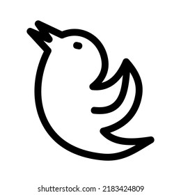 icono de pájaro o logotipo símbolo de signo aislado ilustración vectorial - iconos vectoriales de estilo negro de alta calidad
