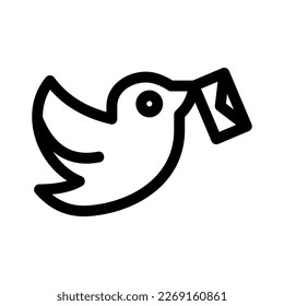 bird icon or logo isolated sign symbol vector illustration - high quality black style vector icons