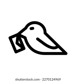 bird icon or logo isolated sign symbol vector illustration - high quality black style vector icons