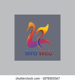 bird icon logo modern vector illustration colorful web design sign symbol