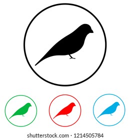 Bird icon, logo on white background