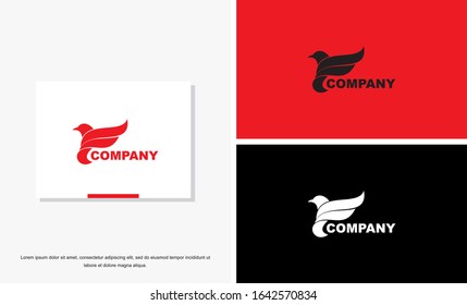 bird icon logo vector design
