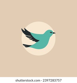 Bird Icon or Logo Vector Illustration Modern colorful