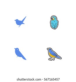Bird Icon Logo Vector Set Element