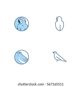 Bird Icon Logo Vector Set Element