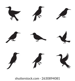 Bird Icon - Minimalist Flying Animal Silhouette Illustration