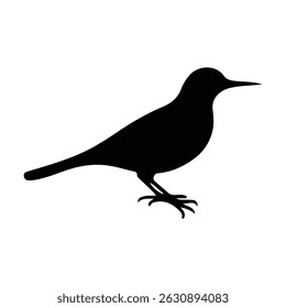 Bird Icon - Minimalist Flying Animal Silhouette Illustration