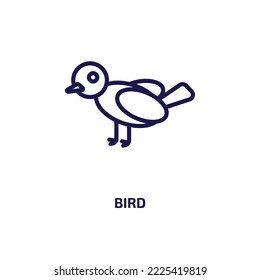 bird icon from nature collection. Thin linear bird, animal, love outline icon isolated on white background. Line vector bird sign, symbol for web and mobile