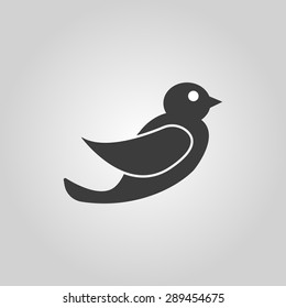 The bird icon. Nature symbol. Flat Vector illustration