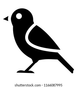 
Bird icon on white background
