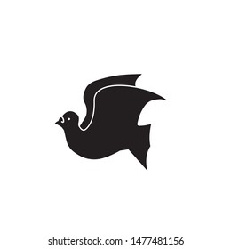 bird icon, on white background vector graphics