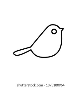 Bird icon on white background