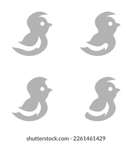 bird icon on a white background, vector illustration