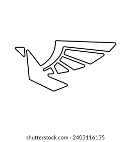 bird icon on a white background, vector illustration
