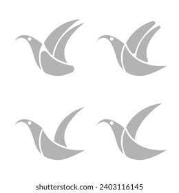 bird icon on a white background, vector illustration