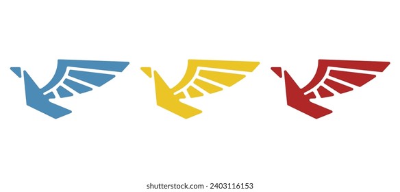 bird icon on a white background, vector illustration