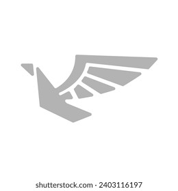bird icon on a white background, vector illustration